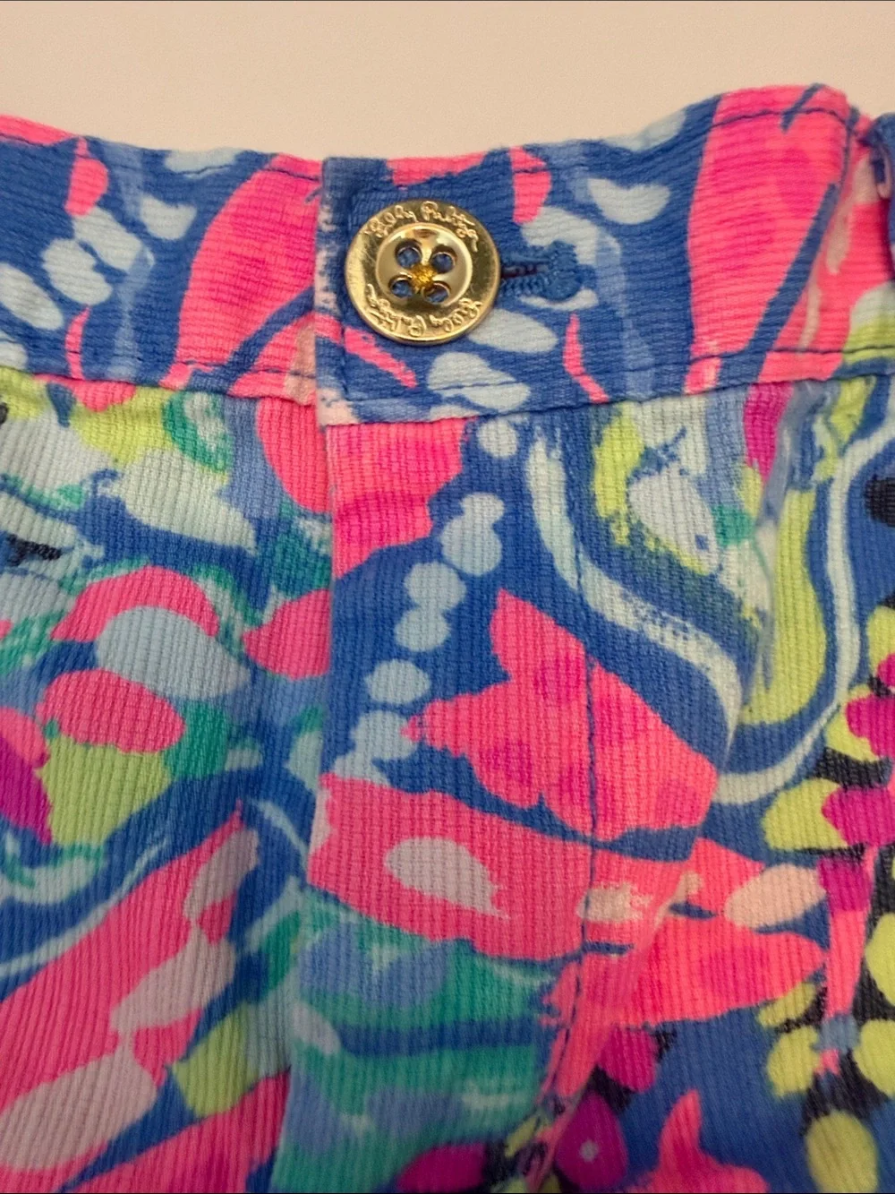 Lilly Pulitzer Blue Floral Print Girls' Shorts